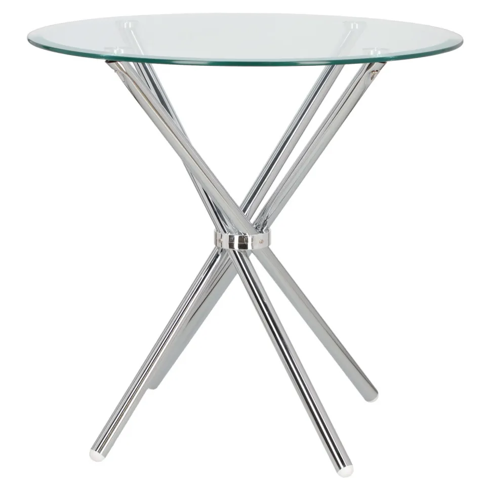 Stół Ufo 90cm transparentny/ chrom