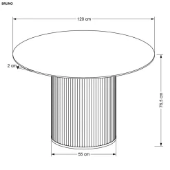Stół Uno okrągły, biały marmur