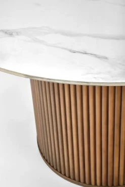 Stół Uno okrągły, biały marmur