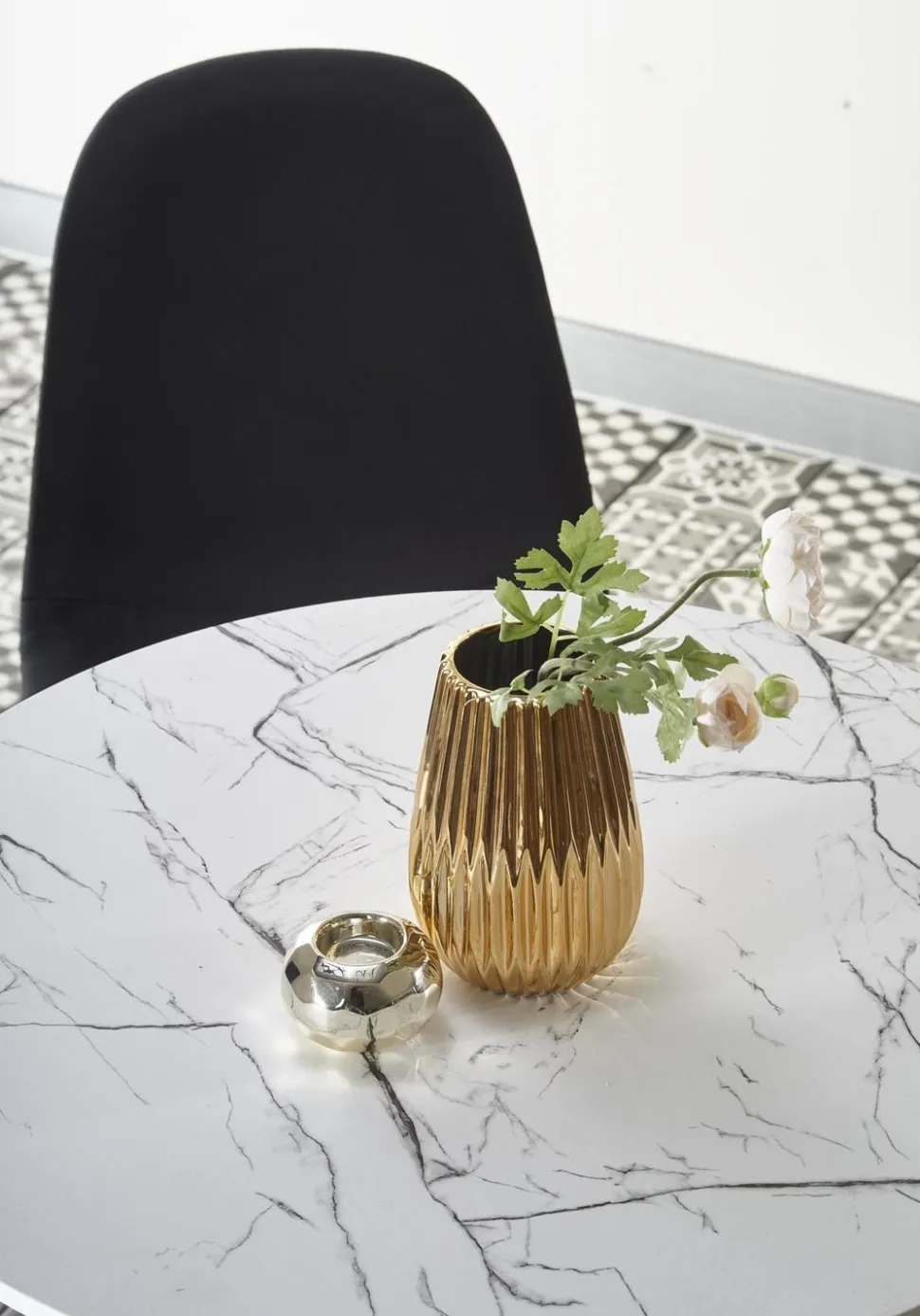 Stół Verden, biały marmur/biały