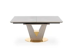 Stół Vermut rozkładany jasny szary/złoty