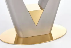 Stół Vermut rozkładany jasny szary/złoty