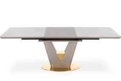 Stół Vermut rozkładany jasny szary/złoty