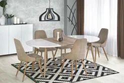 Stół Wader rozkładany biały / dąb san