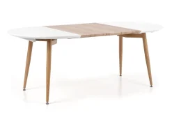 Stół Wader rozkładany biały / dąb san