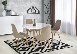 Stół Wader rozkładany biały / dąb san