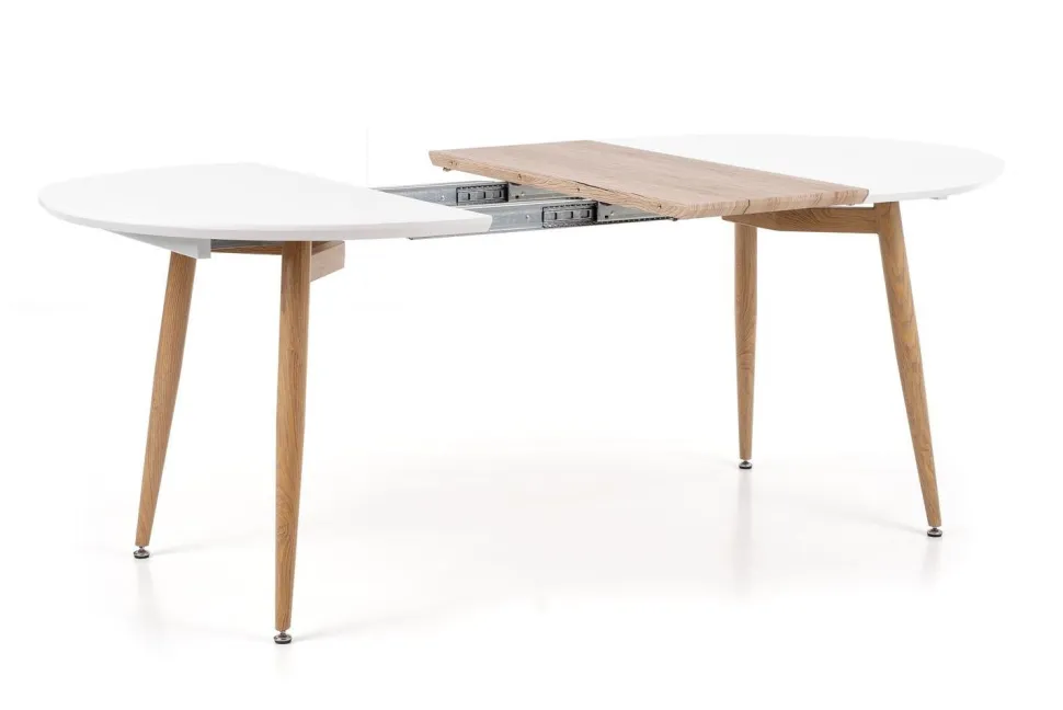 Stół Wader rozkładany biały / dąb san