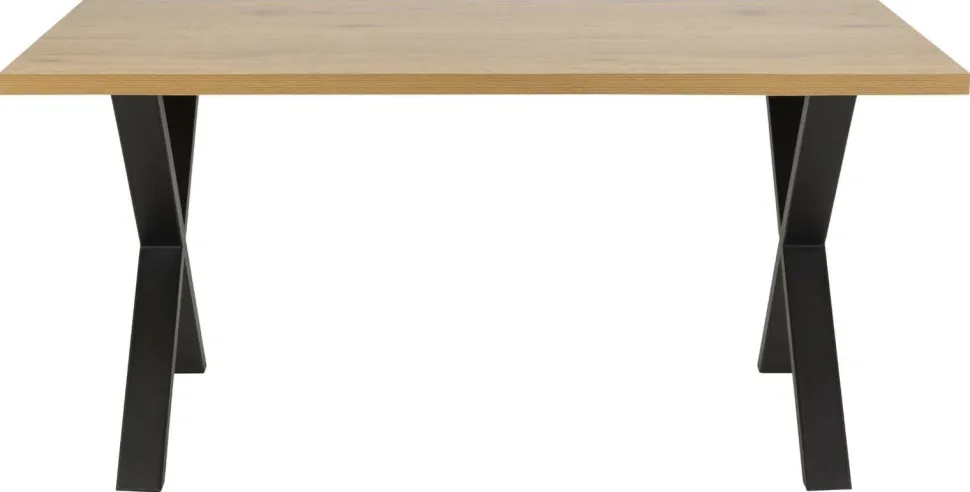 Stół Wales Cross 160x90 naturalny/czarny loftowy