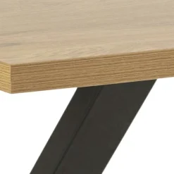 Stół Wales Cross 160x90 naturalny/czarny loftowy