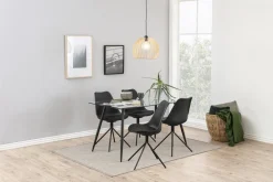 Stół Wilma transparentny/czarny nowoczesny