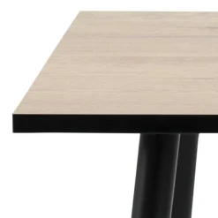 Stół Wilma 80x80 dąb/czarny nowoczesny