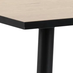 Stół Wilma 80x80 dąb/czarny nowoczesny