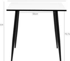 Stół Wilma 80x80 dąb/czarny nowoczesny