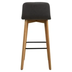 Stołek barowy Arosa antracytowy z drewnianymi nogami