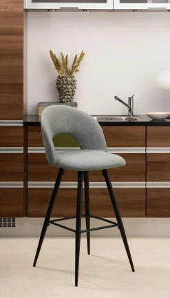 Stołek barowy Ayla szary