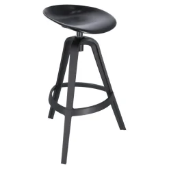 Stołek barowy Banksy czarny obrotowy