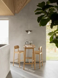 Stołek barowy Barlow dąb naturalny