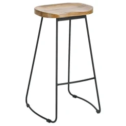 Stołek barowy Cazas naturalny/czarny