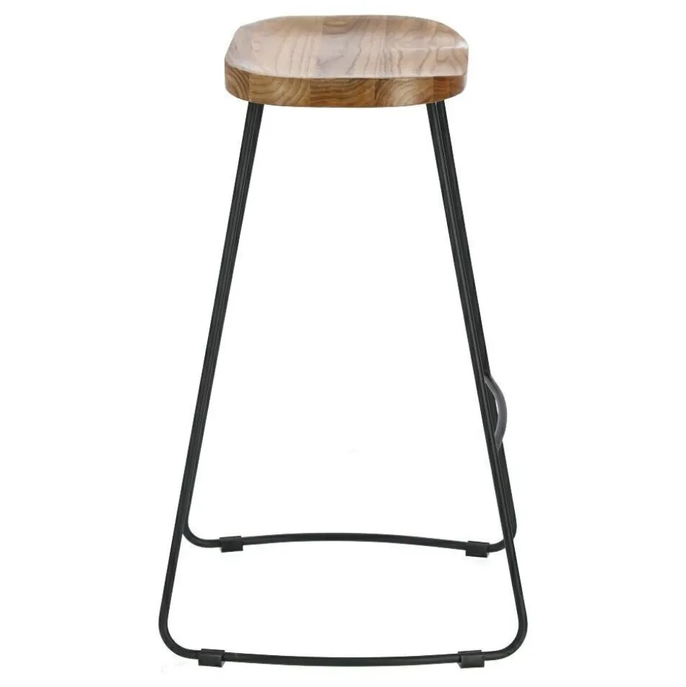 Stołek barowy Cazas naturalny/czarny