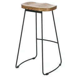 Stołek barowy Cazas naturalny/czarny