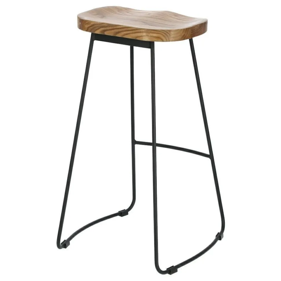 Stołek barowy Cazas naturalny/czarny