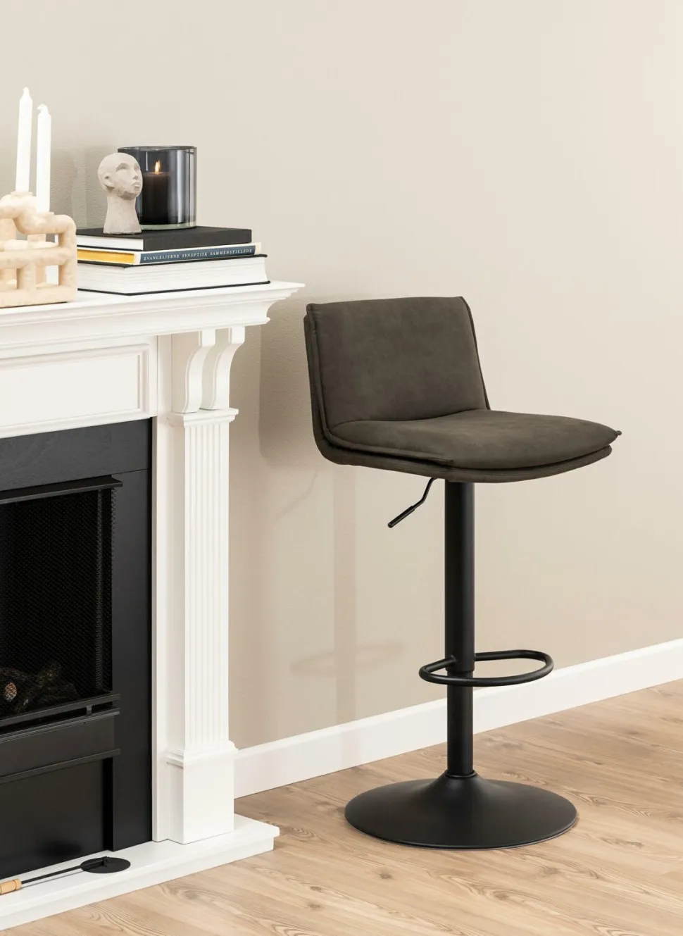 Stołek barowy Flynn szary ciemny