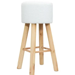 Stołek barowy Freya biały/ naturalny