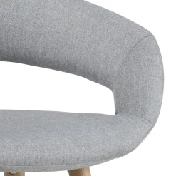 Stołek barowy Grace low szary jasny tapicerowany