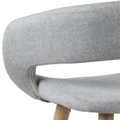 Stołek barowy Grace low szary jasny tapicerowany