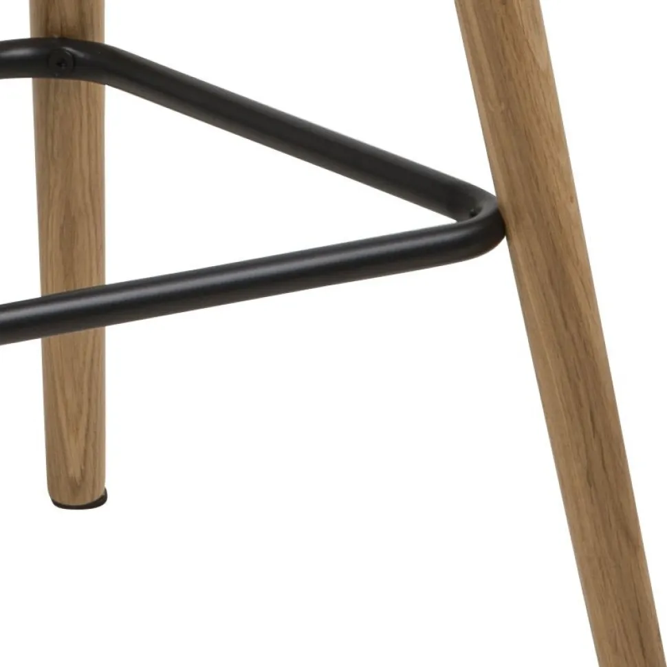 Stołek barowy Grace low szary ciemny tapicerowany