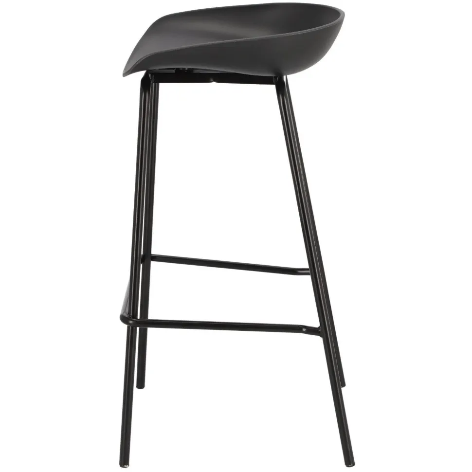 Stołek barowy Grego czarny nowoczesny 75cm