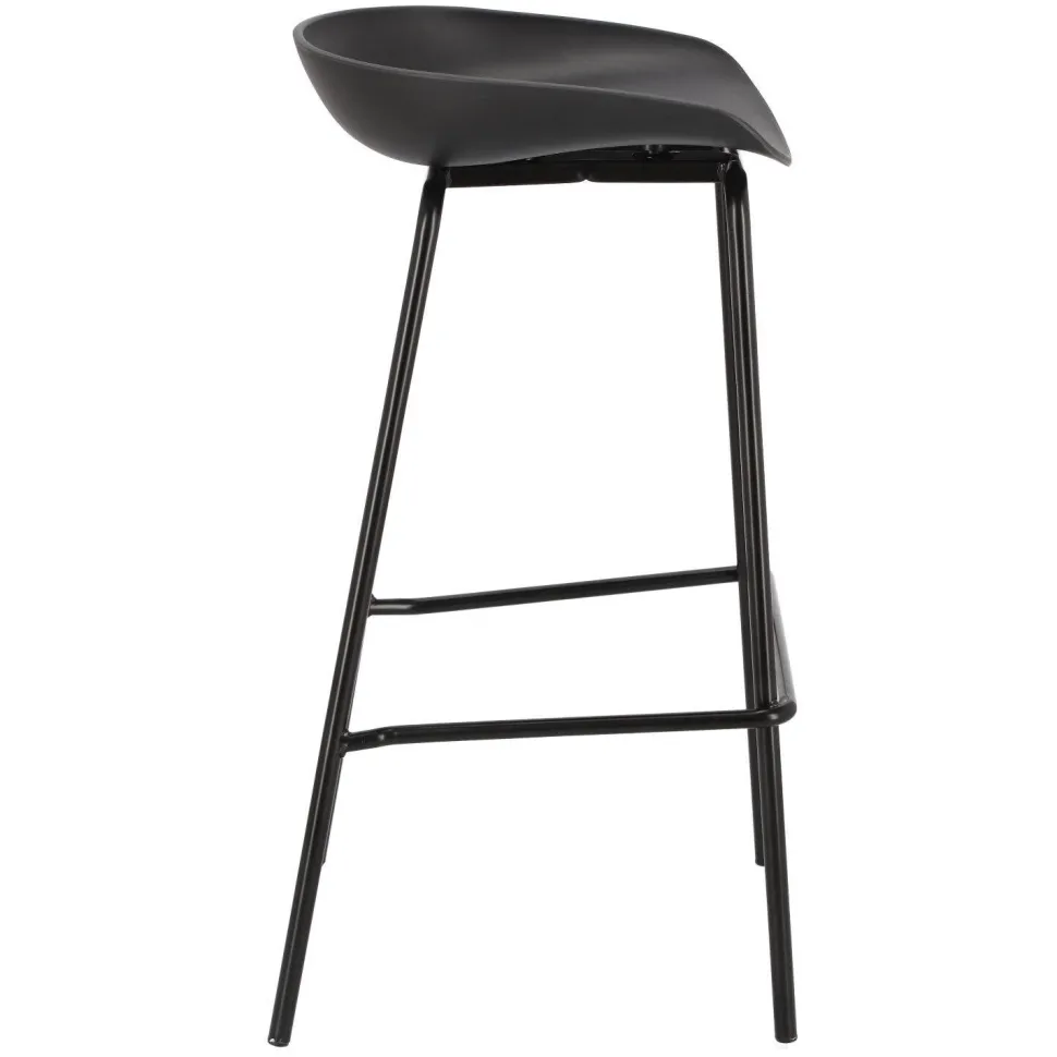 Stołek barowy Grego czarny nowoczesny 75cm