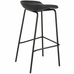 Stołek barowy Grego czarny nowoczesny 75cm