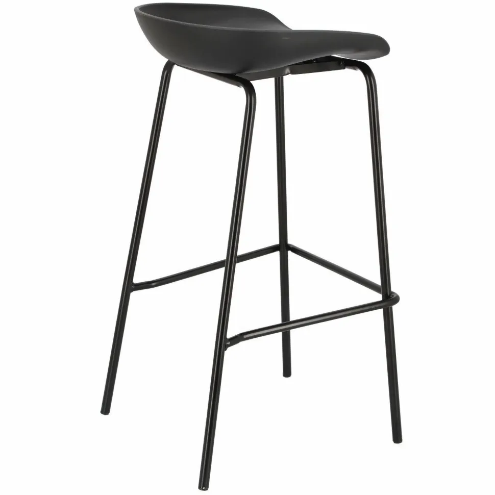 Stołek barowy Grego czarny nowoczesny 75cm