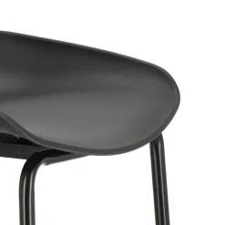 Stołek barowy Grego czarny nowoczesny 75cm