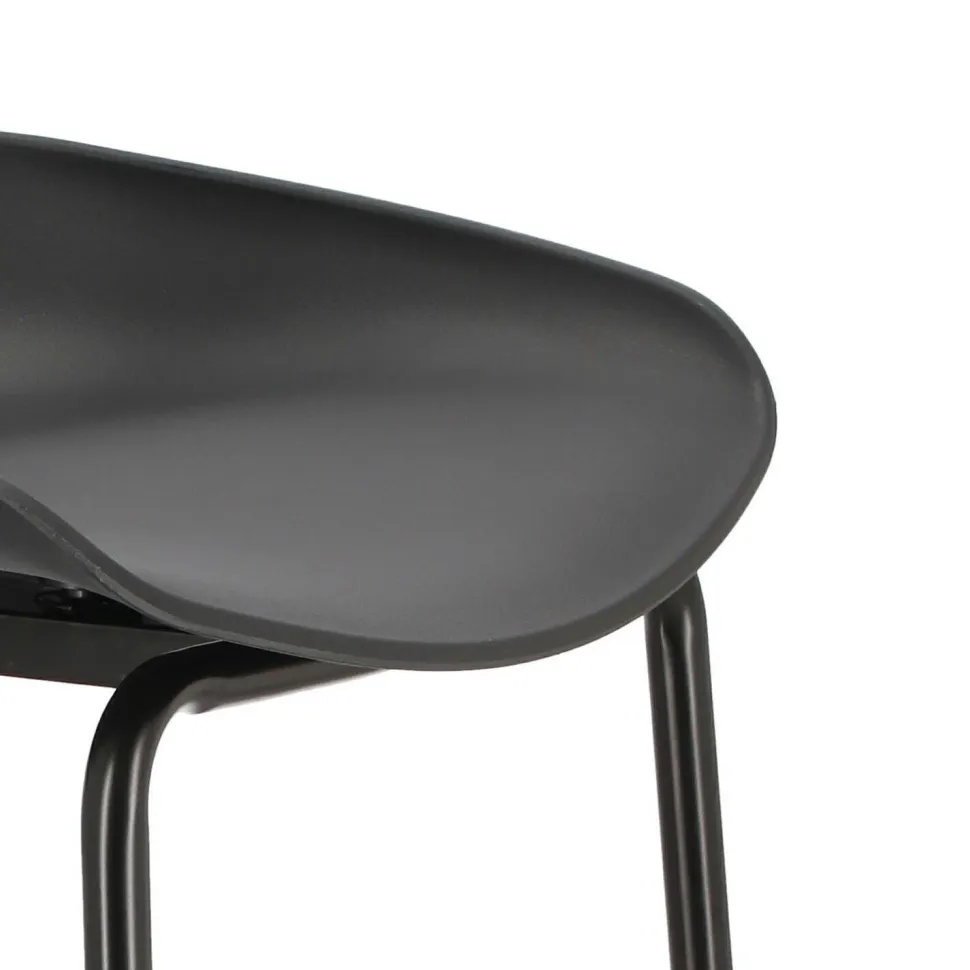 Stołek barowy Grego czarny nowoczesny 75cm