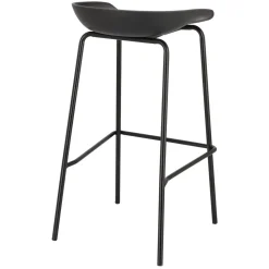 Stołek barowy Grego czarny nowoczesny 75cm