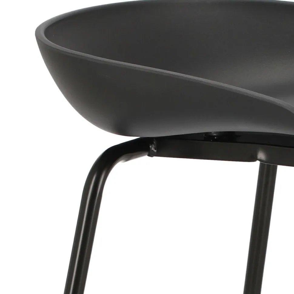 Stołek barowy Grego czarny nowoczesny 75cm