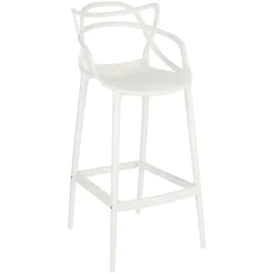 Stołek barowy Lexi biały z tworzywa