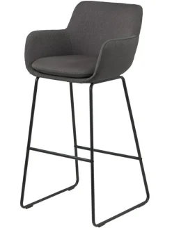 Stołek barowy Lisa dark grey tapicerowany