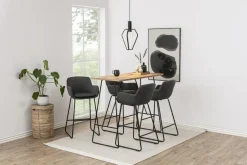 Stołek barowy Lisa dark grey tapicerowany