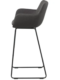 Stołek barowy Lisa dark grey tapicerowany