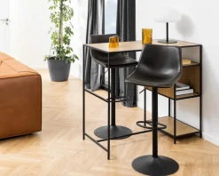 Stołek barowy Oregon high PU czarny