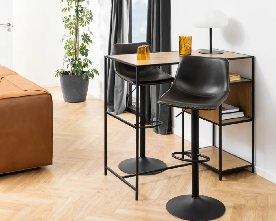 Stołek barowy Oregon high PU czarny