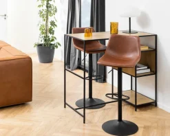 Stołek barowy Oregon high PU brandy hoker