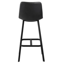 Stołek barowy Oregon PU czarny loftowy