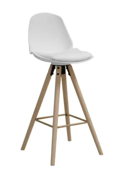 Stołek barowy Oslo biały wood