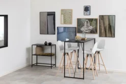 Stołek barowy Oslo biały wood