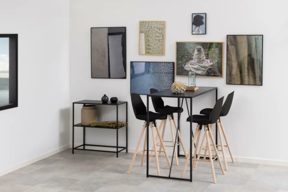 Stołek barowy Oslo czarny wood