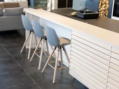 Stołek barowy Oslo szary high